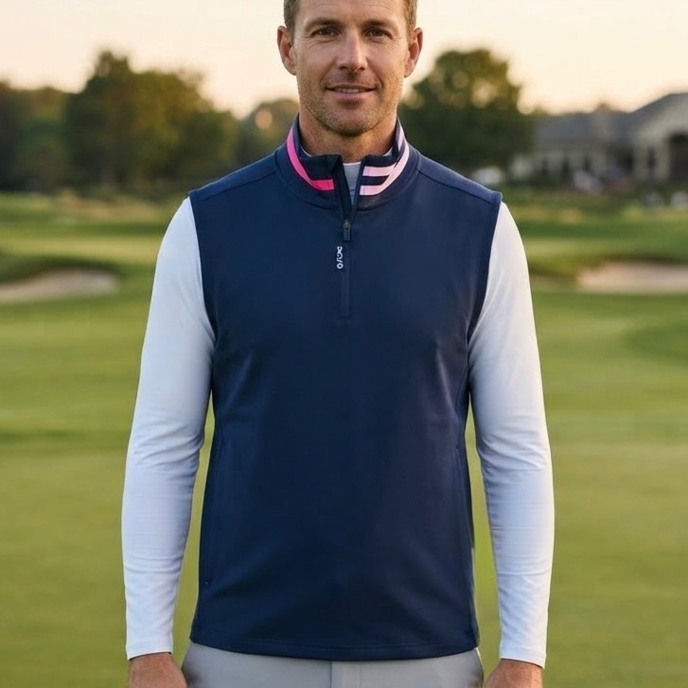 G/FORE Mens Double Knit Pique Zip Golf Vest XL NEW